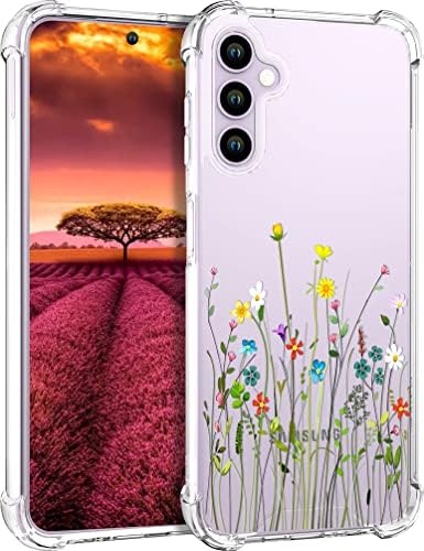 Topgraph Samsung Galaxy S23 Kılıf Çiçek Çiçek Temizle Kadınlar için Sevimli Girly Tasarımcı Kızlar, Silikon Şeffaf