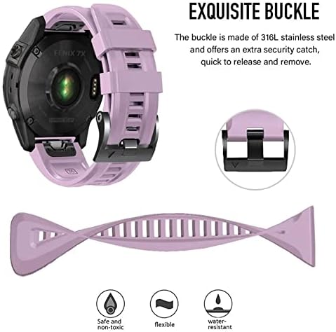 EGSDSE 26 22MM Silikon Hızlı Bırakma Watchband Kayışı Garmin Fenix 7X7 6 6X Pro 5X5 Artı 3HR Smartwatch Kolaylık Bileklik