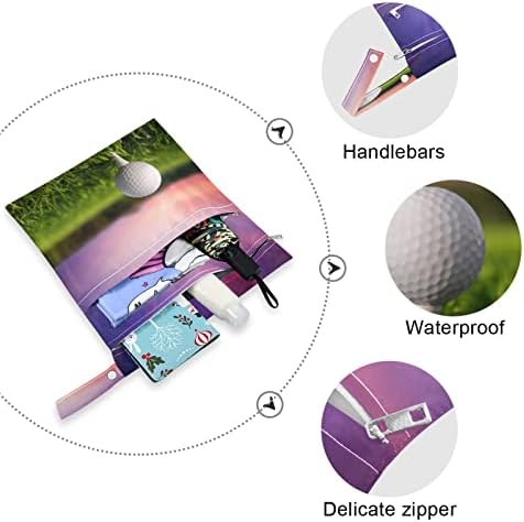 DJYQBFA Golf Topu gökyüzü ıslak su geçirmez çantalar 2 adet Su geçirmez ıslak Çanta kullanımlık ıslak su geçirmez
