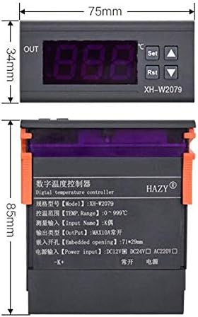 DC12V W2079 dijital ekran ısıtma termostatı PID otomatik termostat