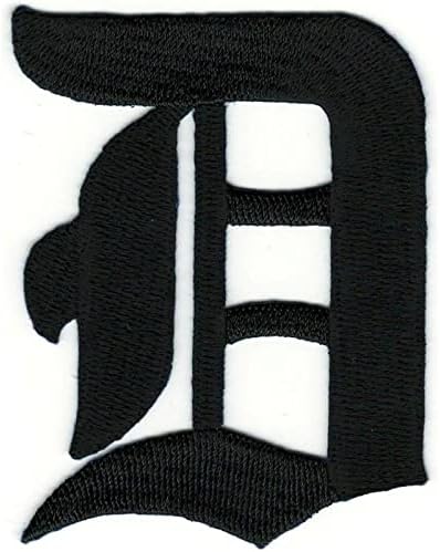 3 Fantezi Siyah Eski İngilizce Alfabe Mektubu D İşlemeli Demir on Patch Giyim için Dikmek Aplike Ceketler, şapkalar,
