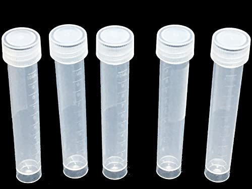 ZHIBANG 20 adet Laboratuvar Plastik Dondurulmuş test tüpü s vidalı conta Kapağı, 10ml Mezun test tüpü Laboratuvar