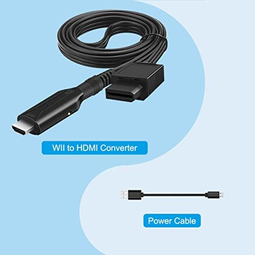 Wii HDMI 1 M(3.2 FT) Kablo Dönüştürücü,1080 P/ 720 P Wii HDMI Adaptörü Çıkış Video Ses Wii HDMI Dönüştürücü Tüm Wii