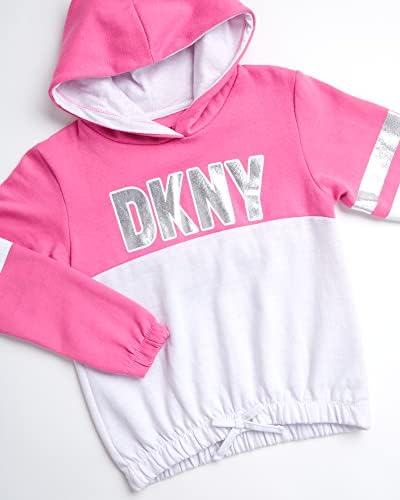 DKNY Kız Çocuk Tayt Seti-2 Parça Polar Kazak Sweatshirt ve Streç Tayt