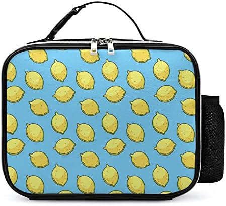 Limonlar Mavi Kullanımlık yemek taşıma çantası Yalıtımlı öğle yemeği kutu konteyner Ofis İşleri İçin Piknik Seyahat