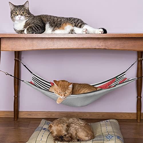 Evcil hayvan hamağı Kırmızı Karpuz Kedi yatak Ayarlanabilir Askıları ve Metal Kanca ile 16.9x 13