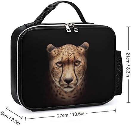 Cheetah Yüz İzole Kullanımlık yemek taşıma çantası Yalıtımlı öğle yemeği kutu konteyner Ofis İşleri İçin Piknik Seyahat