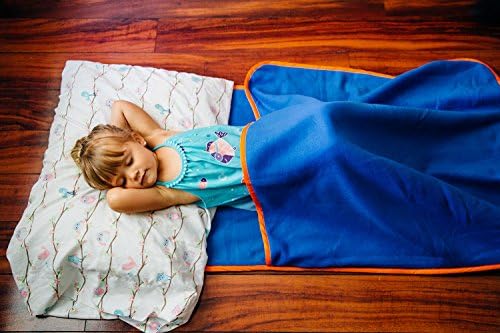 Pasifik Oyun Çadırları 70010 Çocuk Günü Dreamer Şekerleme Uyku Mat Taşıma Çantası ile, 47.5 x 20.75, Mavi / Turuncu