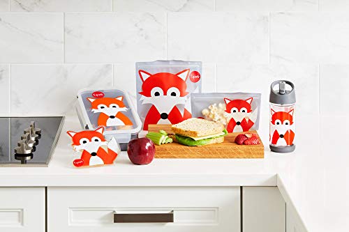 3 Filizli sandviç torbası – Çocuklar için Yeniden Kullanılabilir ve Yıkanabilir Öğle Yemeği Saklama Çantası-2 Paket,