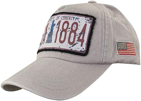MINAKOLIFE Erkek Kadın Yıkanmış Pamuk Vintage ABD Bayrağı Düşük Profil Yaz Beyzbol Şapkası Şapka