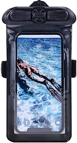 Vaxson telefon kılıfı Siyah ile Uyumlu Thuraya X5-Touch Su Geçirmez Kılıfı Kuru Çanta [Ekran Koruyucu Film ]