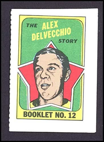 1971 Topps 12 Alex Delvecchio Kırmızı Kanatlar (Hokey Kartı) NM Kırmızı Kanatlar