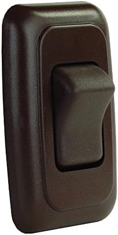 JR Ürünleri 12135 Çerçeveli Kahverengi Tek SPST Açma-Kapama Düğmesi