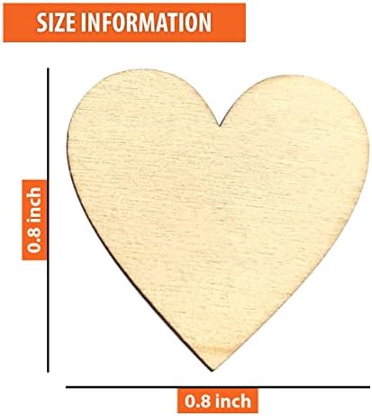 300 Adet 0.8 İnç Bitmemiş Ahşap Kalp Dilimleri Boş Doğal Ahşap Kalpler Şekiller Süsler Etiketleri DIY Düğün Sanat