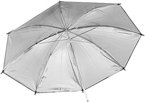 Neewer® 2 adet 33/84cm profesyonel fotoğraf stüdyosu yansıtıcı aydınlatma siyah / Gümüş şemsiye