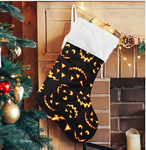 ALAZA Noel Çorap Cadılar Bayramı Terör Desen Klasik Kişiselleştirilmiş Büyük Çorap Süslemeleri Aile Tatil Sezonu için