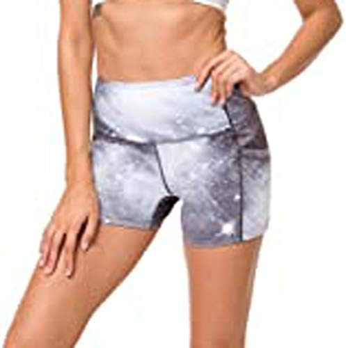ETHKIA Yoga cepli pantolon Kadınlar için Artı Boyutu Bayan egzersiz şortu Ezme Ganimet Yoga Pantolon Kravat boya Cepler