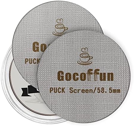 Gocoffun Espresso Puck Ekran 58.5 mm, Kahve Portafilter Alt Duş İletişim Ekranı, 2 Paket 1.7 mm Kalınlığında 316L