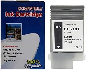 Canlı Renkler PFI - 101 Canon İPF5000 İPF6000s Yazıcı için Uyumlu Yedek Mürekkep Kartuşları (12-Pack Combo) 130 ml