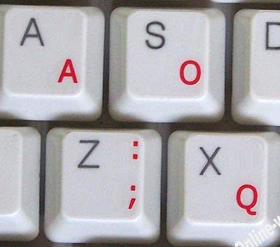 Çevrimiçi-Hoşgeldiniz Dvorak Dizüstü Bilgisayarlar Masaüstü Bilgisayarlar Klavyeler için Kırmızı Harflerle Basitleştirilmiş