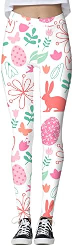 Kadın Mutlu Paskalya Günü Tayt 2023 Bahar Sevimli Tavşanlar Artı Boyutu Tayt Tayt Komik Tavşan Egzersiz Yoga Pantolon