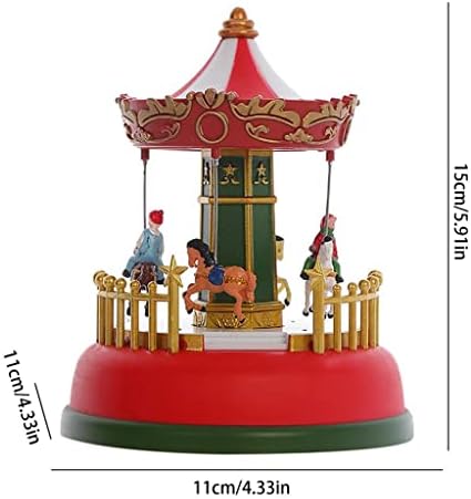 SLNFXC noel müzik kutusu ile ışık odası dekor tatil müzikal süsler yıl dekorasyon hediye (renk : D)