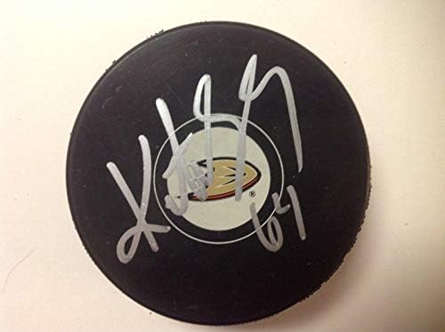 Kiefer Sherwood İmzalı Anaheim Ördekler Hokey Diski a-İmzalı NHL Diskleri