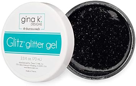 Gina K. Therm O Web Glitz Glitter Jel için Tasarımlar, 2,3 Ons, Siyah