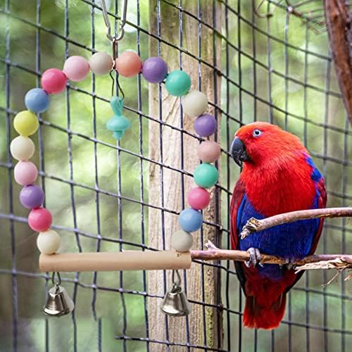 Kuş Salıncak Oyuncak - Ahşap Bite Molar Büyük Dize Hamak Kuş Levrek Standı çiğneme oyuncağı Muhabbet Kuşları, Aşk