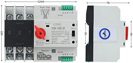 MAMZ YCQ4-100E / 3 P Çift Güç Otomatik Transfer Anahtarı 220 V AC 8ka Din Ray ATS Anahtarları Kesintisiz Güç 63A 100A