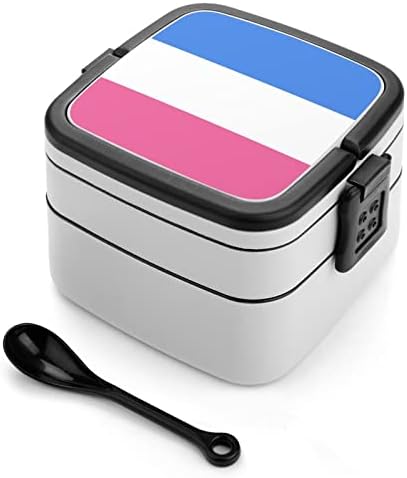 Önerilen Ayrı Heteroseksüel Gurur Bayrağı yemek kabı Taşınabilir Çift Katmanlı Bento Kutusu Büyük Kapasiteli yemek