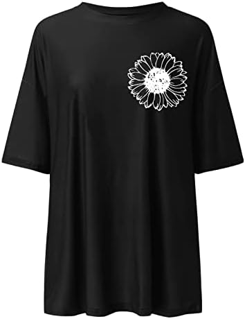 Bayan Artı Boyutu T Shirt, harfler Grafik O-Boyun Kısa Kollu Gevşek Tunik Bluz Tops Kadınlar için Seksi