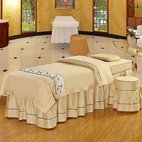Lüks Dantel Masaj masa örtüsü setleri, pamuk Yumuşak güzellik yatağı Yatak Örtüsü Yatak Örtüsü ile Yüz Dinlenme Delik