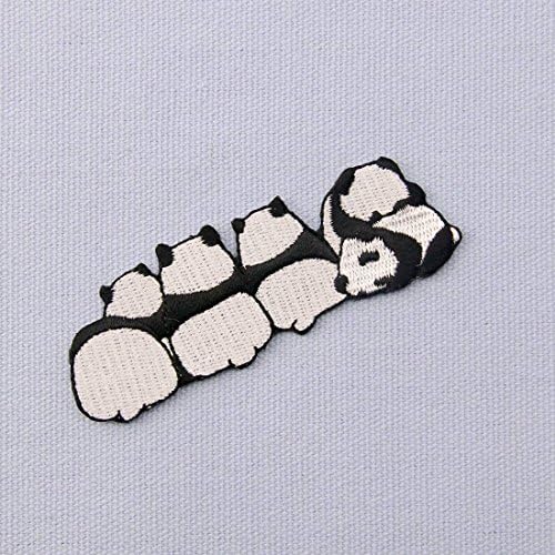 Sevimli Panda Yama Komik Aplike İşlemeli Demir On Amblem Dikmek