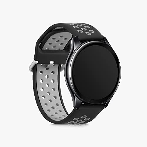 kwmobile saat kordonları ile Uyumlu Oneplus Saat Kayışları 2 Set Yedek Silikon Bant-Siyah / Koyu Mavi