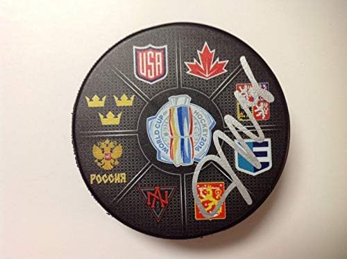 Jake Muzzin İmzalı Kanada Dünya Hokey Diski Kupası a-İmzalı NHL Diskleri