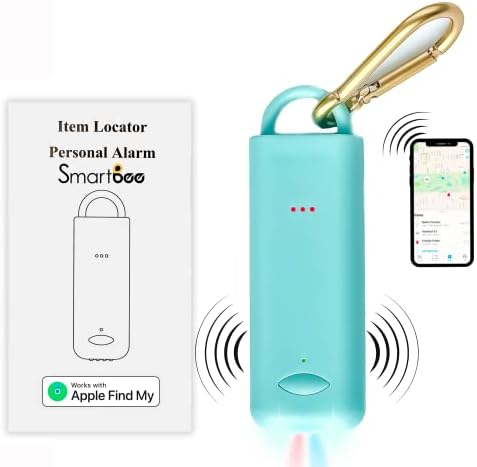 SmartBee-Apple® Cihazlarıyla Uyumlu Şarj Edilebilir Kişisel Alarm ve Bluetooth İzleyici Etiketi, Kadınlar için Kendini
