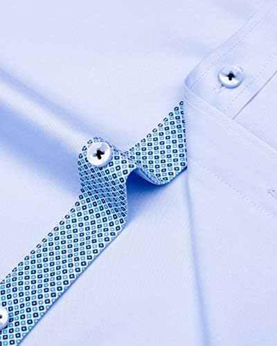 J. Ver erkek Rahat Uzun Kollu Streç Elbise Gömlek Kırışıksız Düzenli Fit Düğme Aşağı Gömlek