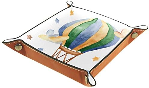 Lyetny Karikatür Sıcak Hava Balon Bulutlar Organizatör Tepsi saklama kutusu Başucu Caddy Masaüstü Tepsi Değişim Anahtar