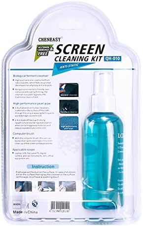 Ekran Temizleme Kiti, Bez Sıvı Fırça Klavye Lens Ekran Dizüstü Cep telefon altlığı Gözlük Temizleyici 3 adet / takım