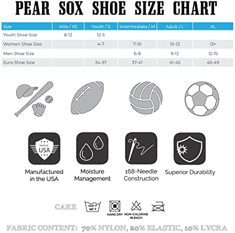 PEAR SOX Çizgili OTC Beyzbol, Softbol, Futbol Çorapları (C) Lacivert, Beyaz, Neon Yeşili