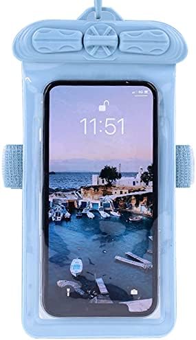 Vaxson telefon kılıfı ile Uyumlu Tecno POP 5 Pro Su Geçirmez Kılıfı Kuru Çanta [Ekran Koruyucu Film ] Mavi