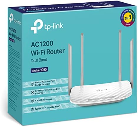 TP-Link Archer C50 Kablosuz Çift Bantlı Yönlendirici (Beyaz)