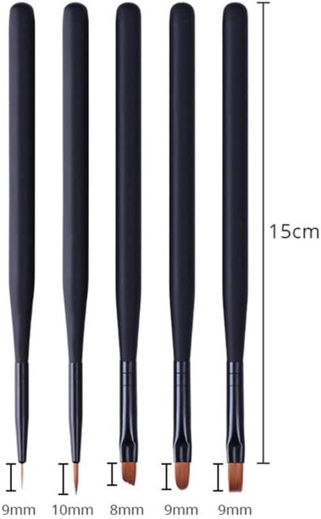 SDFGH siyah saplı fırça Tırnak baskı kalemi Akrilik Tırnak resim fırçası Jel Fırça tırnak resim fırçası es Çizim Tırnak