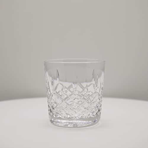 Ajka Oxford Şeffaf Kurşun Kristal Eski Moda Viski Bardağı 8.5 oz-Tek Ünite