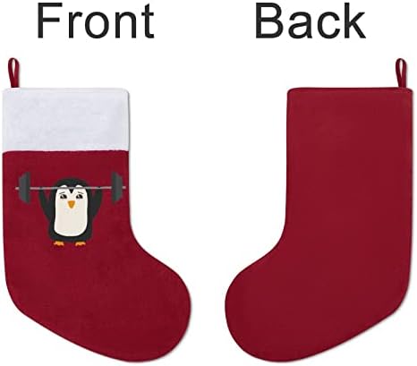 Penguen Halter Kırmızı Noel Tatil Çorap Ev Dekorasyonu için Noel Ağacı Şömine Asılı Çorap