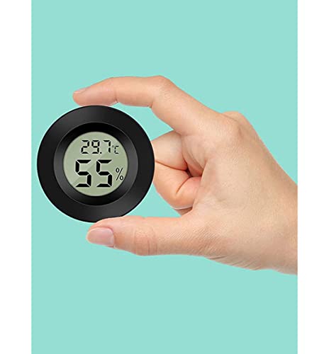 6 adet Higrometre Termometre Dijital oda termometresi Mini Dijital Termometre Yuvarlak sıcaklık ölçer nem test cihazı
