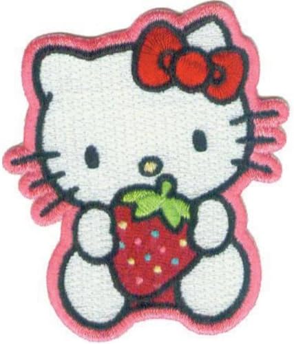 C & D Vizyoner Uygulaması Hello Kitty Çilekli Tatlı Yama, 2,5 x3