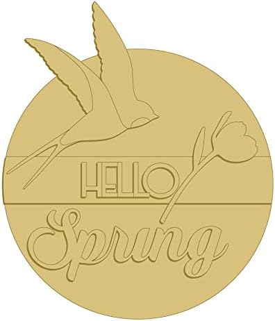 3D Hello Hummingbird Kesme Yaz Bahar Süslemeleri Ev Dekor Kapı Askı MDF Şekli Tuval Style3 Sanat 1 (24)