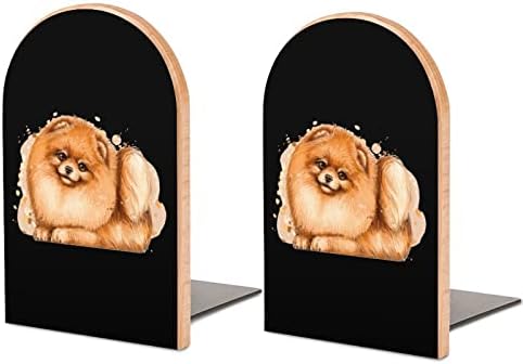Pomeranian Erman Spitz Köpek Ahşap Kitap Ayracı Kaymaz kitap Standları Kitap Tutucu Kitap Biter Destekler Kitaplık